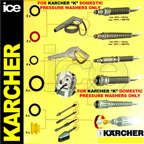 K7 WASHER HOSE LANCE O-RING SEALS KIT 