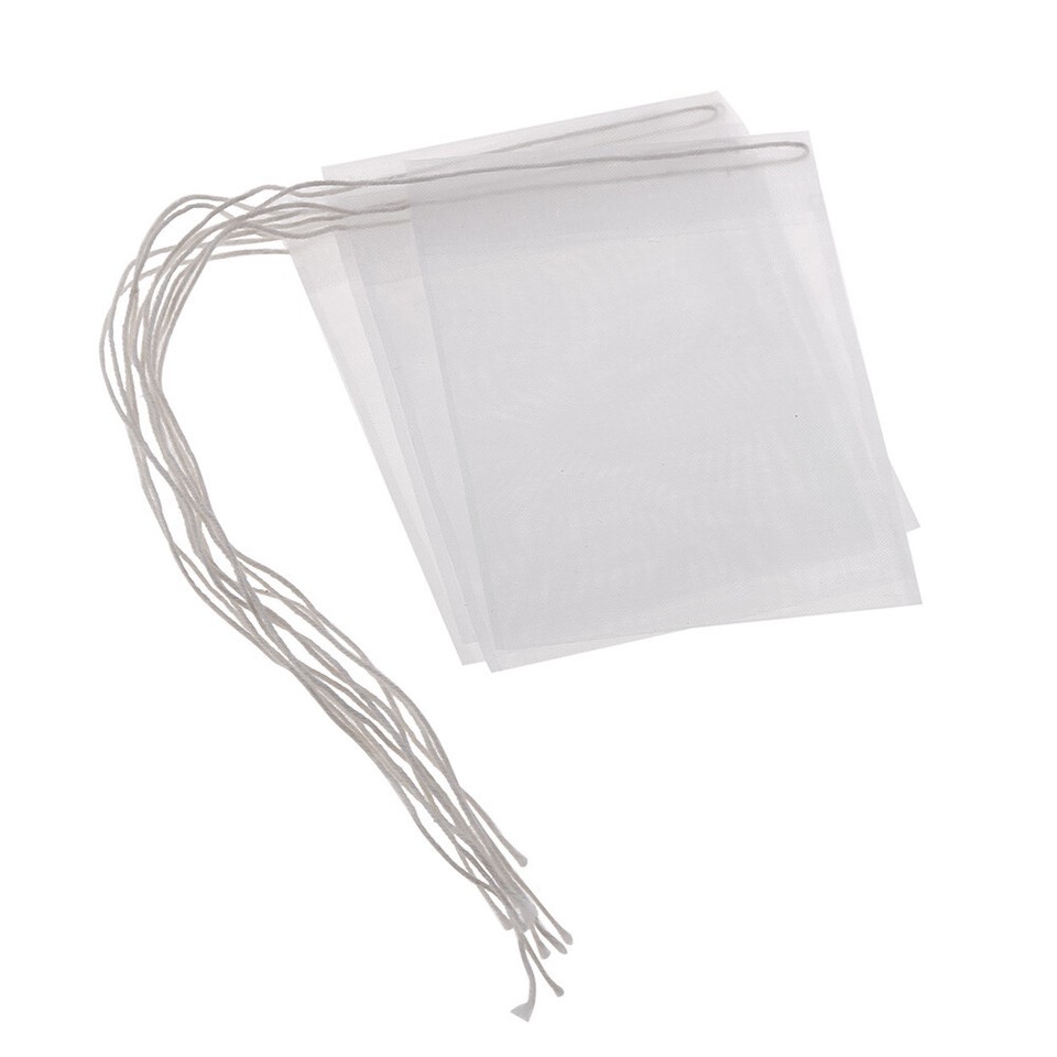 50pcs Drawstring Tea Bags White Natural Material Coffee Filter Bag for