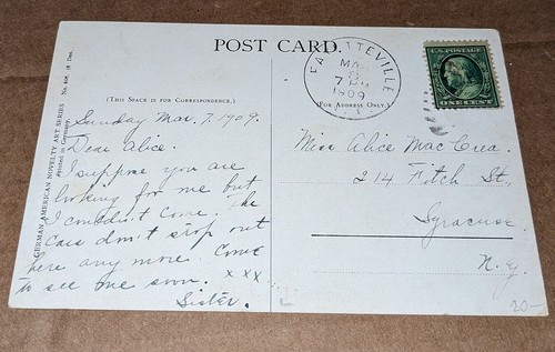 1909 Dachshund Postcard Dressed Dog Artist Signed Thiele Germany Postmarked - Picture 2 of 2