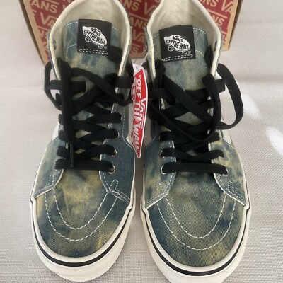 Vans SK8-HI Tapered Denim Embroidery Skull Sneaker Shoes Sz  display picture 1