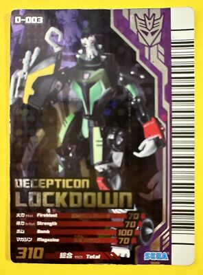 DECEPTICON Lockdown transformer card SEGA Very Rare Japanese F/S