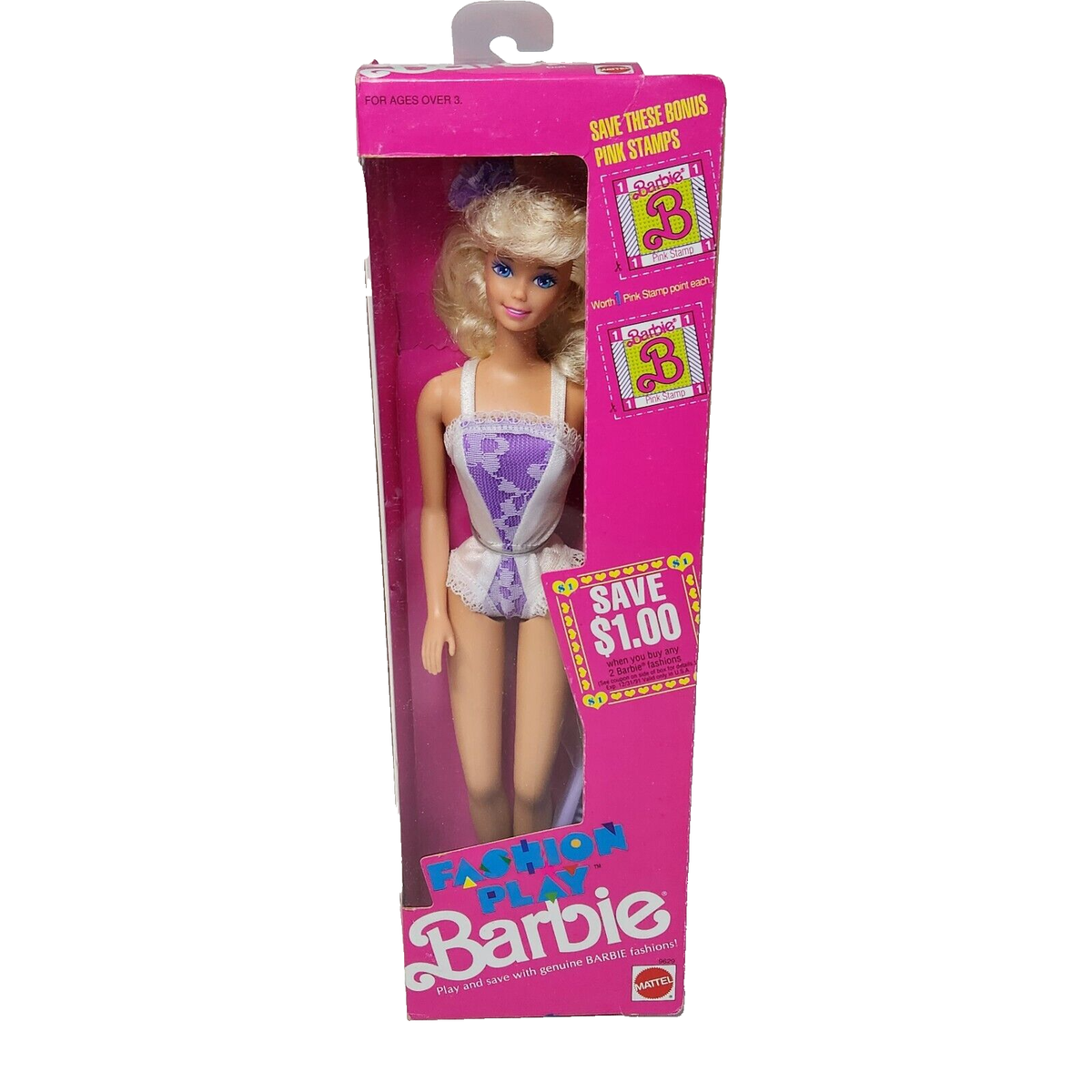 ヴィンテージBarbie 9629 VINTAGE 1990 MATTEL FASHION PLAY BLONDE BARBIE DOLL IN