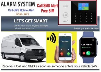 VAN-MINIBUS EINFACH ANBAU Wireless Alarm Sicherheitssystem RIP 3-Sensor Handyanruf/SMS