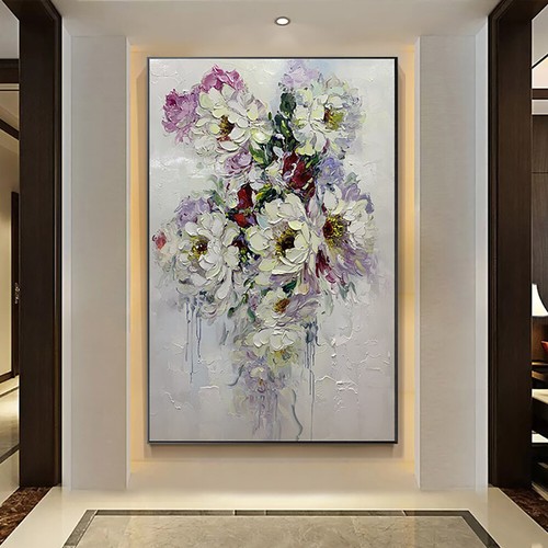 Handmade Wall Art Abstract Flower Paintings Hand Painted Oil Painting ...
