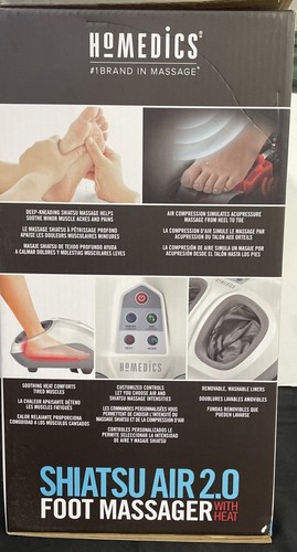 HoMedics Shiatsu Air 2.0 Foot Massager with Soothing Heat & Rhythmic Air - Afbeelding 2 van 9