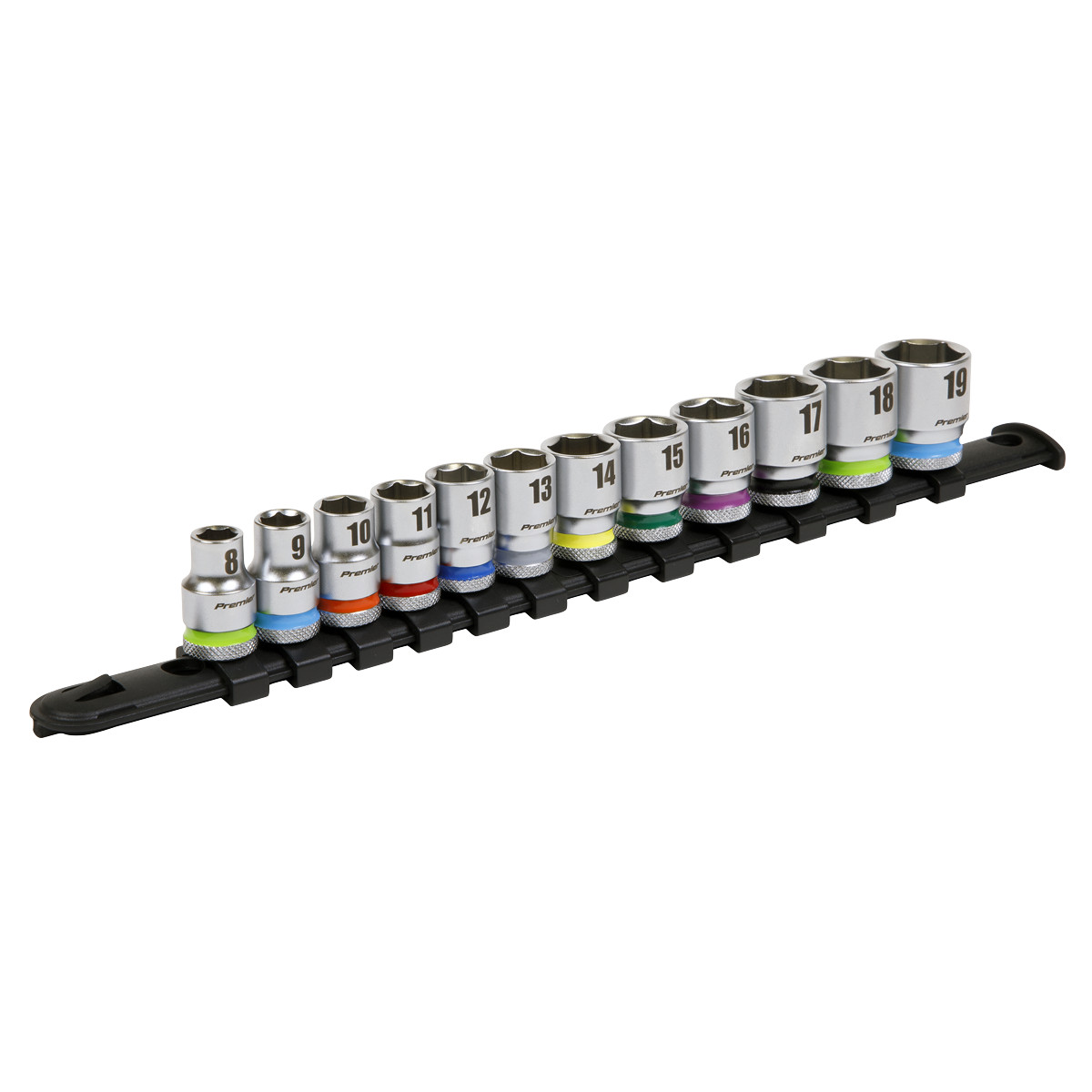 Sealey AK2660 12pc 3/8""Sq Drive 6pt WallDrive Metric Socket Set
