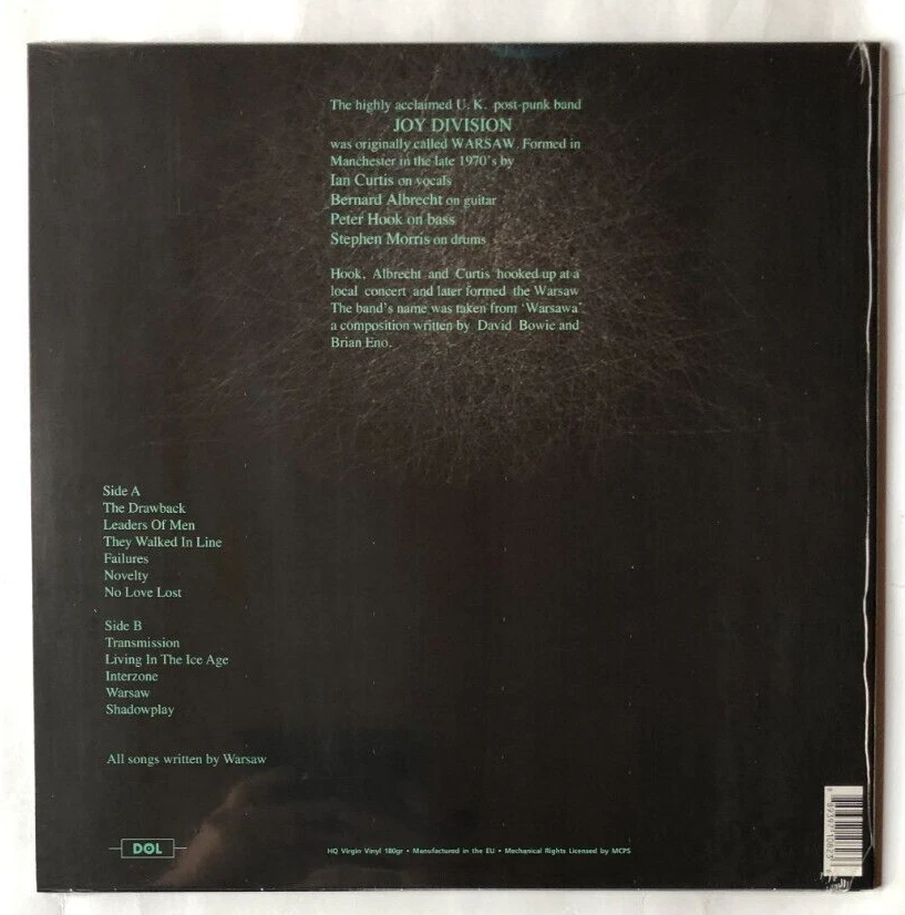 Warsaw (Joy Division) - Early Sessions - 180g Grey Vinyl LP - New & Sealed - Image 3 of 4