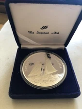 1987 Samoa Sisifo $25 5 Oz. .999 Silver - America's Cup - Perth-Australia Proof 