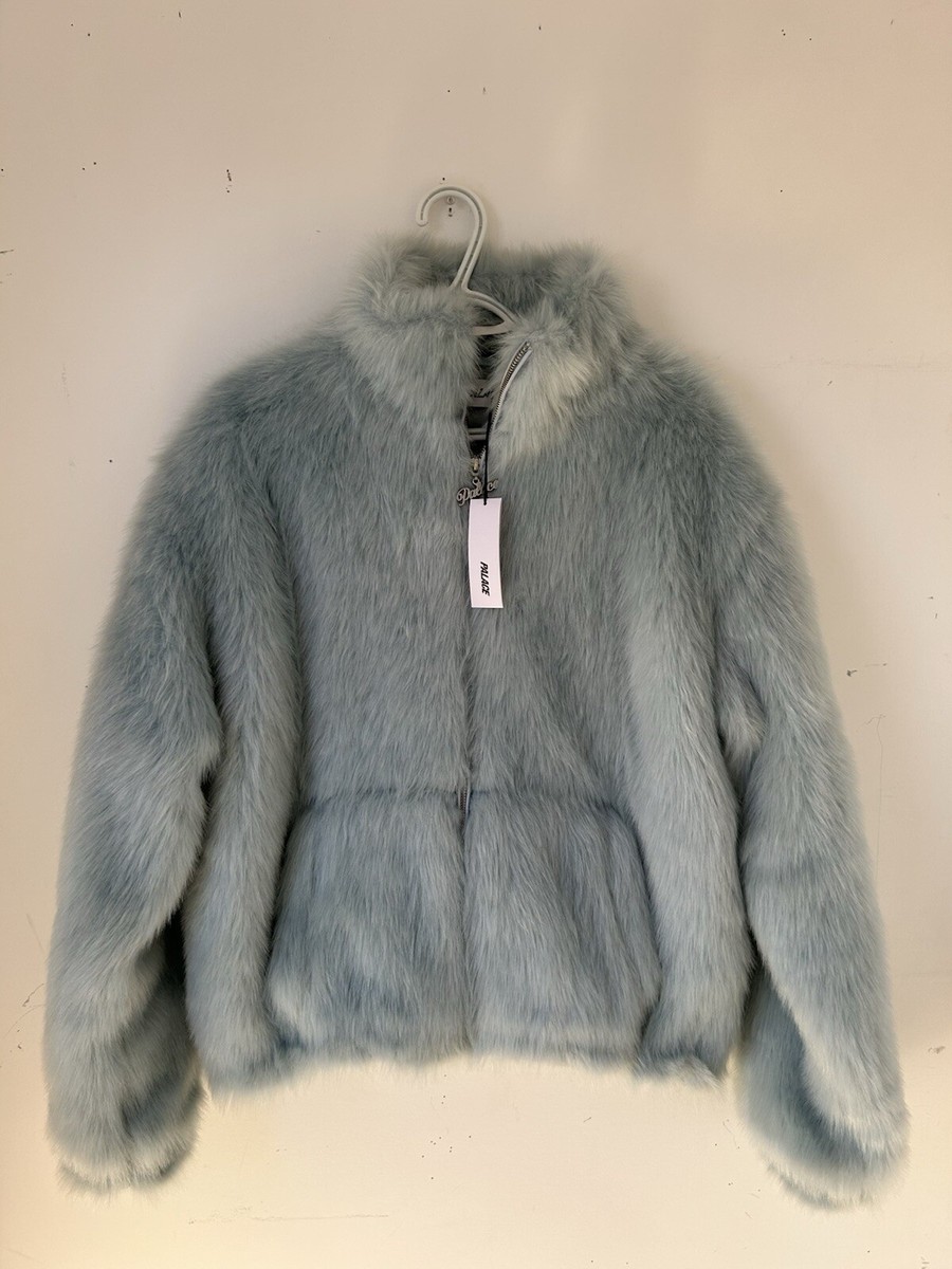 PALACE FAUX FUR JACKET ICY BLUE | eBay