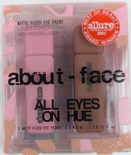 About-Face All Eyes On Hue 2 Matte Fluid Eye Paints In On Pointe & Capulets