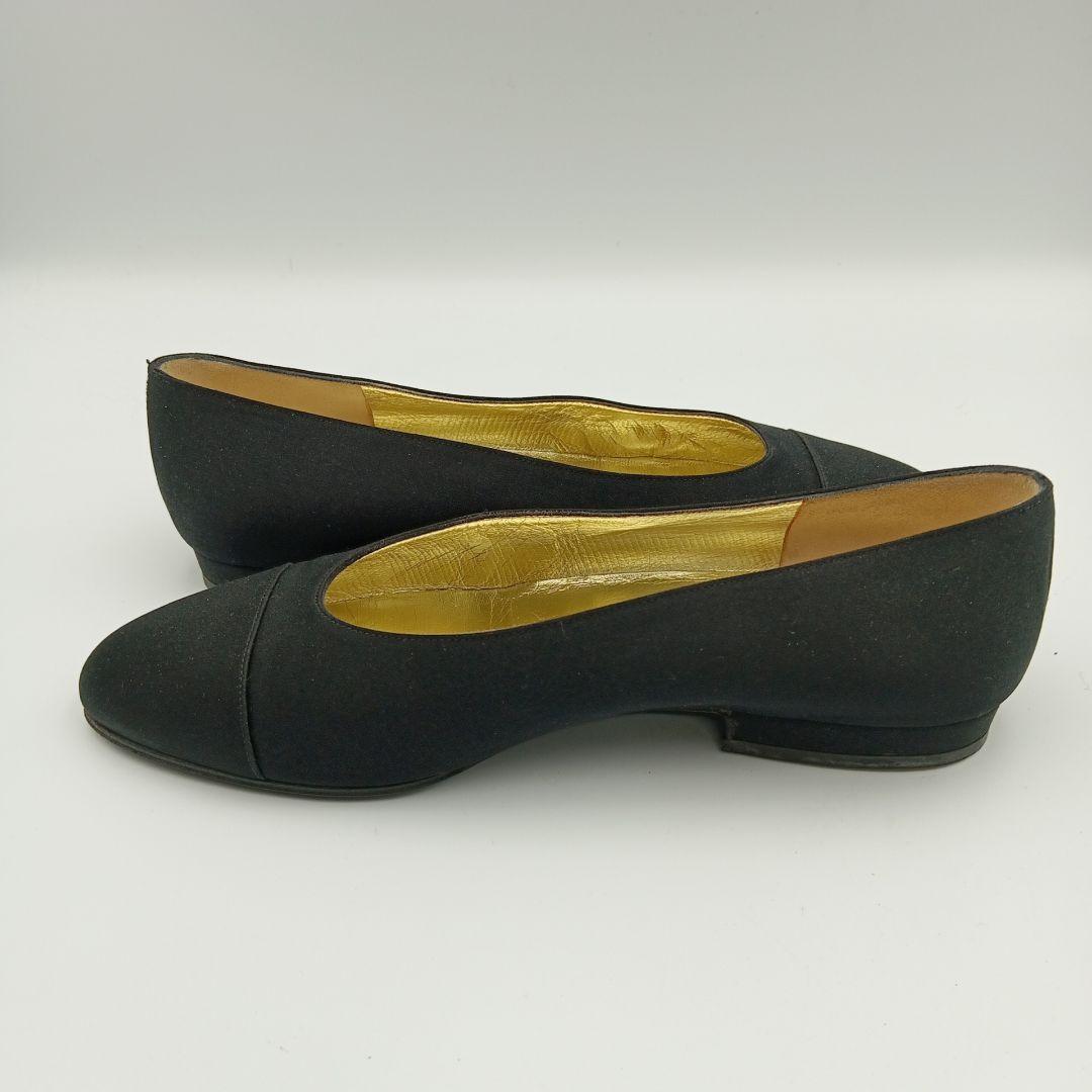 Chanel Flat Shoes Low Heel Black Fabric Size 35.5 US About5.5 For Women thumbnail 14