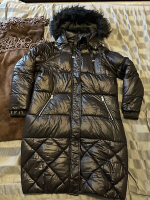 River Island Long Padded Coat River Island Black Longline Puffer