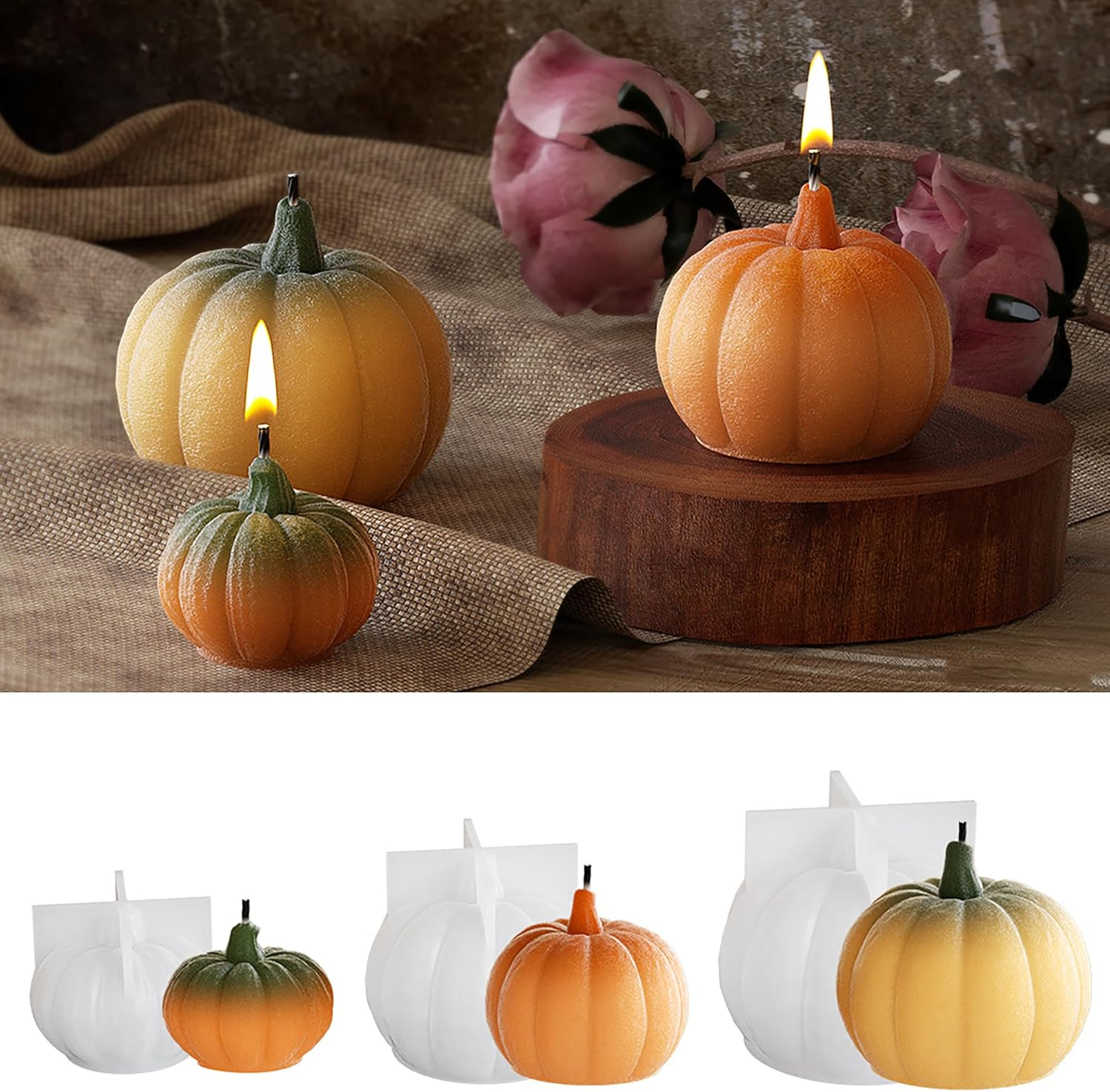 3 Pack Pumpkin Resin Mold Pumpkin Mold Plant Mold Plant Resin Mold Jewelry Resin