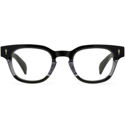Square Acetate Glasses Thick Strong Plastic Eyeglasses Frame Shiny Black Arrow