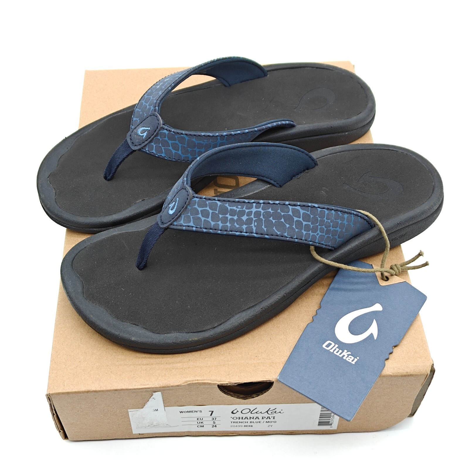 OLUKAI Ohana Pai Womens Size 7 Quick Dry Beach Flip Flops