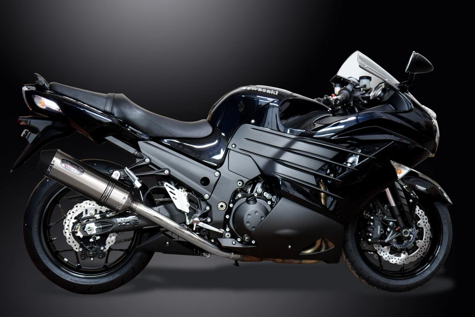 Silenciador de escape completo Kawasaki ZX-14R 2012-2023 4-1 13,5" acero inoxidable X-Oval Foto 4 de 4