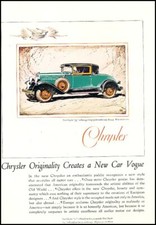 1928 Chrysler 75 Coupe Rumble Seat Vintage Advertisement Print Art Car Ad J995A