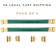 Rain Barrel Connector Kit Pack of 2, Rain Barrel Linking Kit & Two 20 Inch Hoses