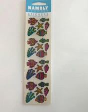 Vintage Prismatic Hambly Studios Stickers Fish, Seaweed and Shells NOS