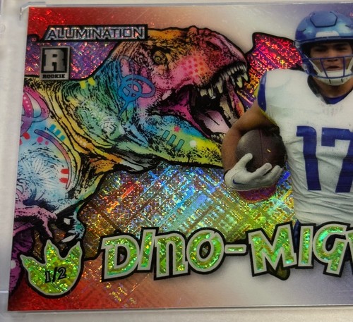 PUKA NACUA RC 1/2 Dino-Might White Shimmer T-REX 2023 Wild Card Alumination - Picture 4 of 5