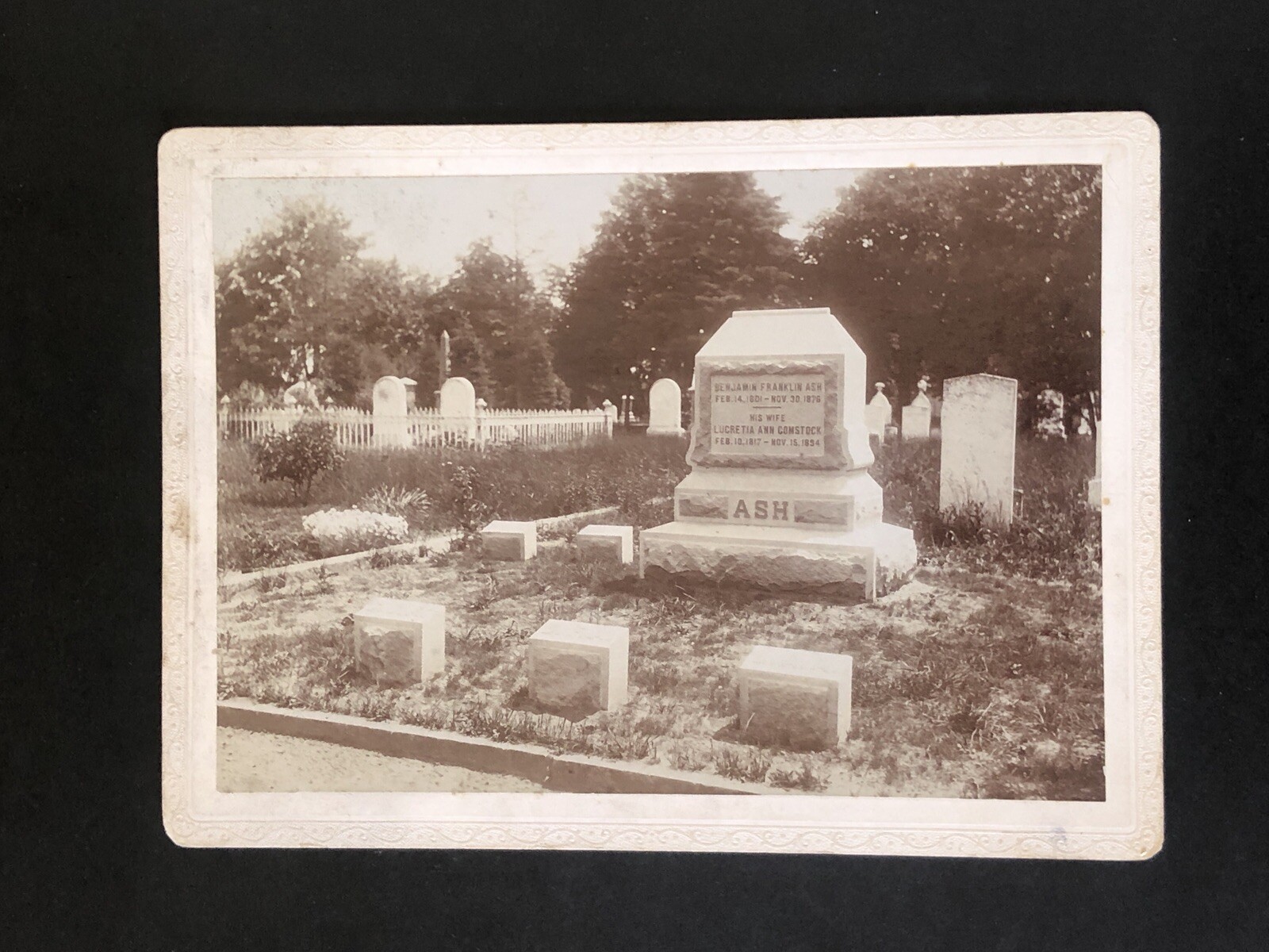 Antique 1890s Graves at Stonington Cemetery Connecticut Photo Funeral