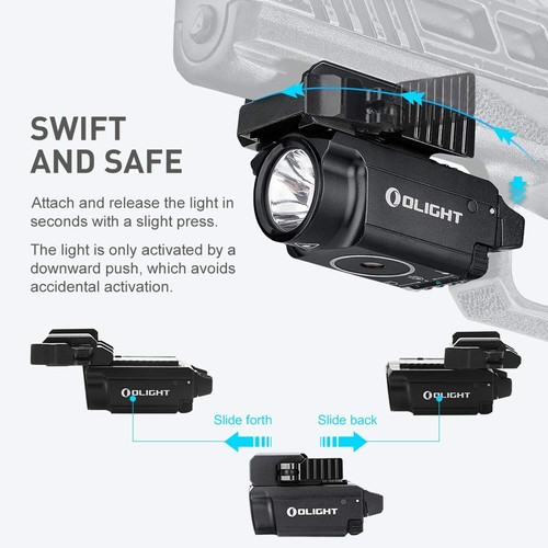 OLIGHT Baldr Mini 600 Lumens Rechargeable Weaponlight with Green Beam and Whi... - Picture 8 of 9