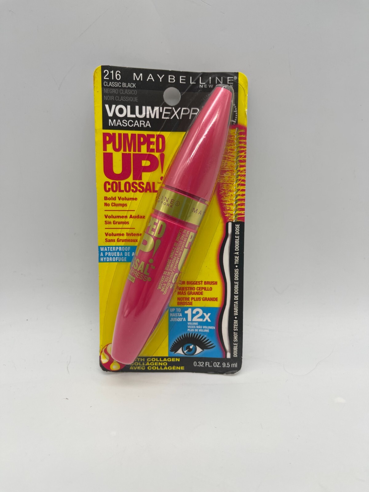 Maybelline Pumped up 12x Waterproof Mascara Classic Black 216 for sale