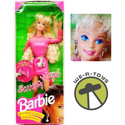 Earring Magic Barbie Doll with Real Clip On Earrings 1992 Mattel