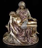 Pieta - Maria Mit Jesus Figur - Bronziert Christus Madonna Statue Veronese