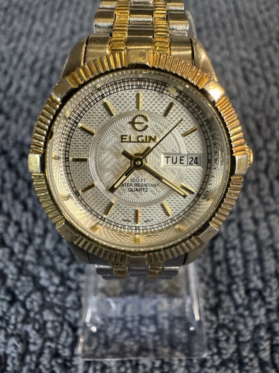 Elgin Women\'s Gold and Silver Watch Elgin Ladies Two Tone Watch, Gold and Silver, Crystal  main image 4