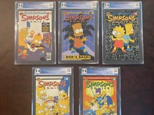 Bongo Comics The Simpsons Issues 1-5, PGX Graded 9.4-9.8