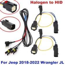 For Jeep 18 -22 Wrangler JL LED Headlight Adapter With DRL 4th Wire Harness PNP