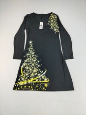 Noracora Maxi Dress Womens Small Black Christmas Holiday Stretch Long Sleeve