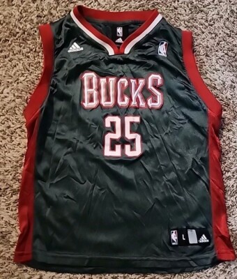 Mo Williams Milwaukee Bucks NBA Adidas Jersey Youth L Large 14-16 #25 Basketball
