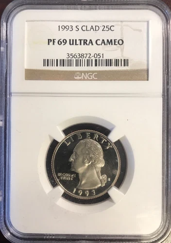1993-S Clad 25C PF69 Ultra Cameo NGC (SB2:J)