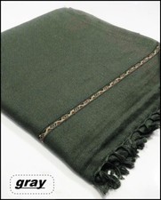 AFGHAN PATOO HANDMADE COZY SAWATI WOOL SOLID PASHTUN SHAWL SCARF WRAP MENS WOMEN