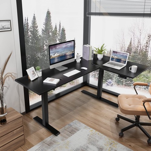 FLEXISPOT Pro Corner Desk Dual Motor L Shaped Computer Electric Standing Desk - Picture 10 of 54