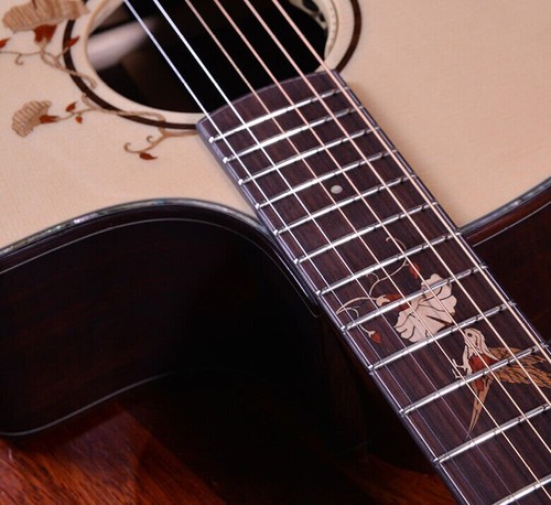 Crafter KTB-1000 Prestige TB G-1000c GA Acoustic Guitar Bird Inlay Pickup Preamp - Picture 5 of 6