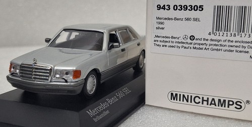 Mercedes-Benz 560 SEL (W126) 1990 Silver 1:43 Minichamps EXTREMELY RARE!! (3) - Picture 11 of 19