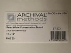Archival Methods Conservation Mat Board Pearl White 11x14", 2 Ply 25 Pack 97-203 — photo 1