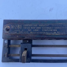 Vintage Lionel Model Electric Train Rheostat Part No 81, Made in 1920’s