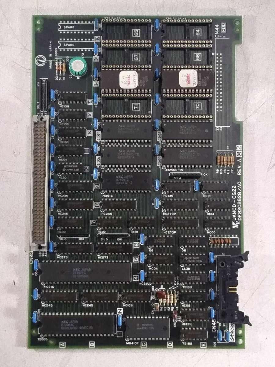 1 USED YASKAWA JANCD-CG22 DF802628/A0 REV A02 CNC BOARD 1 USED YASKAWA JANCD-CG22 DF802628/A0 REV A02 CNC BOARD