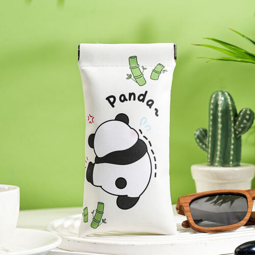 PU Leather Glasses Bag Cartoon Panda Cat Cosmetics Storage Bag Coin Bag Unisex