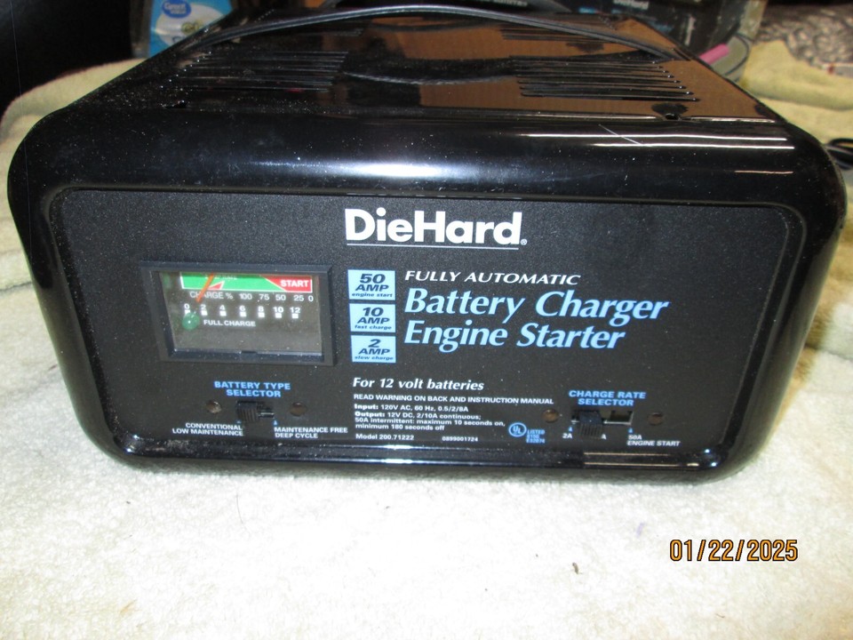 Diehard 2871222 12V Automatic Battery Charger/Engine Starter Tested