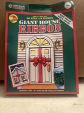 Giant Ribbon Red 66' x 8" Car House Plastic Wrap Christmas Sun Hill Vintage 1992