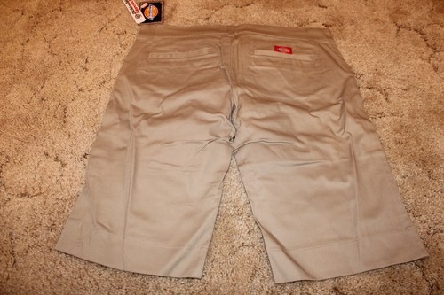 Dickies AH101 Girl's Shorts Stretch Fabric Khaki Shorts Size 13 36 in. x 13 in. - Picture 5 of 7