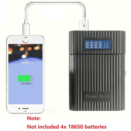 Power Bank Case Kit 4x18650 Battery Charger DIY Box 2x USB For Mobile Phone G - Imagen 11 de 13