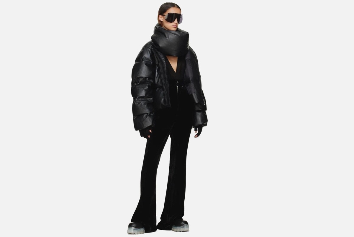RICK OWENS Bolan high-rise velvet bootcut trousers Size 29 Retail 