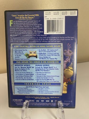 Monsters Inc Collectors Edition 2-Disc DVD Disney Pixar - Picture 4 of 4