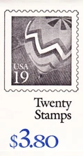 U.S. BOOKLET OF 20 SCOTT #BK187 1991 19ct HOT AIR BALLOON P#1111 OR #2222